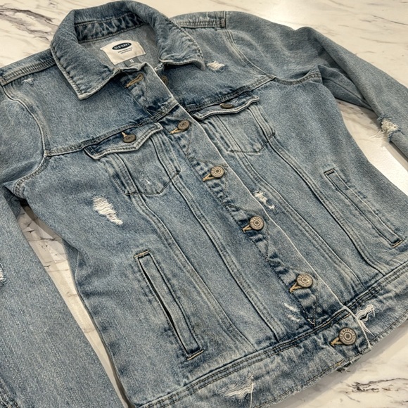 Distressed Light Wash Denim Jacket Size XS - Picture 2 of 7